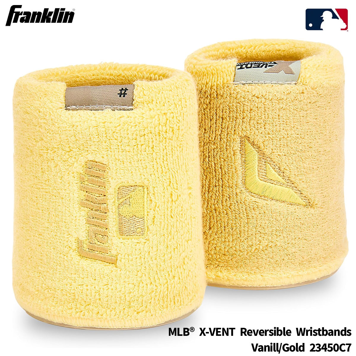 MLB® X-VENT Reversible Wristbands ｜ Vanilla Bean