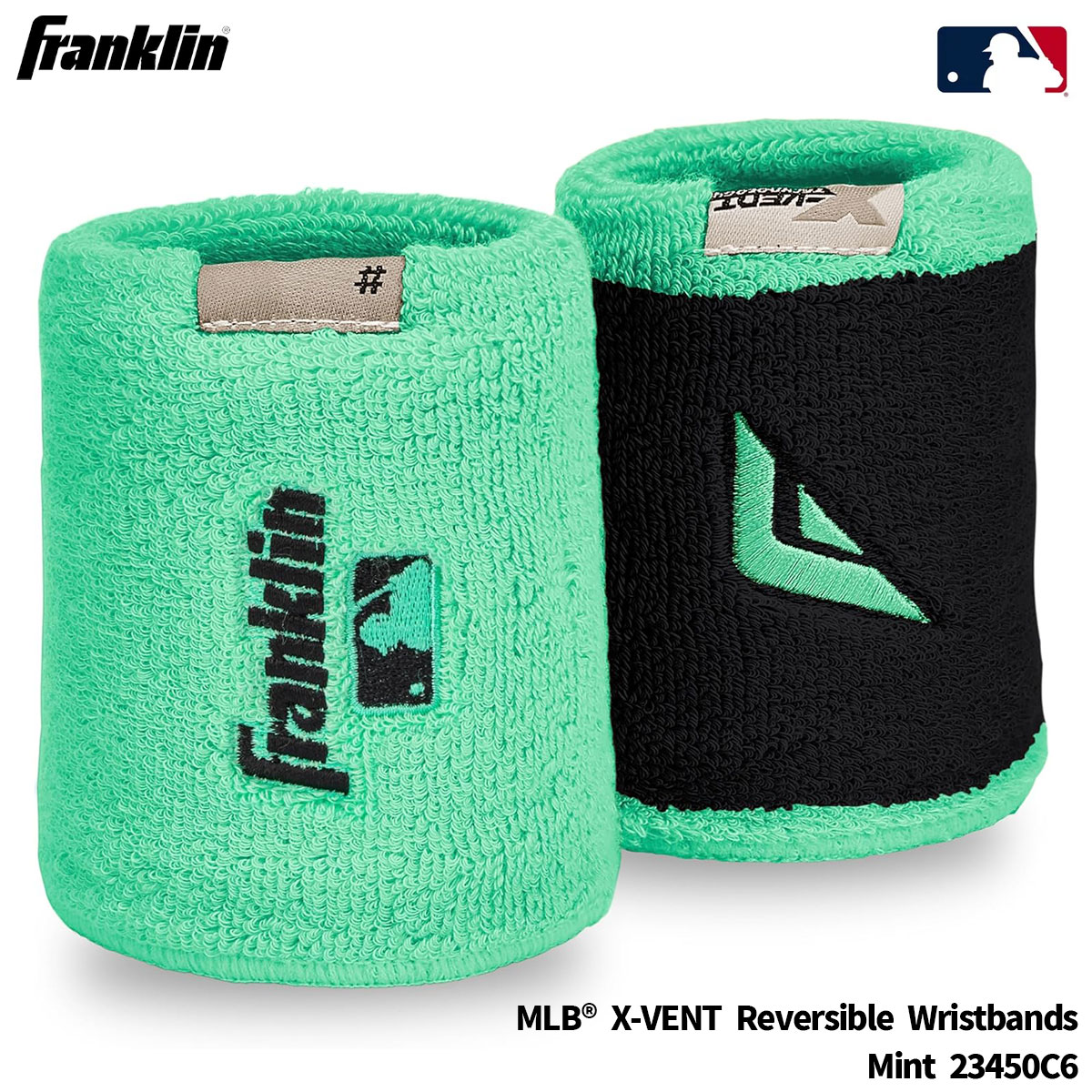 MLB® X-VENT Reversible Wristbands ｜ Mint